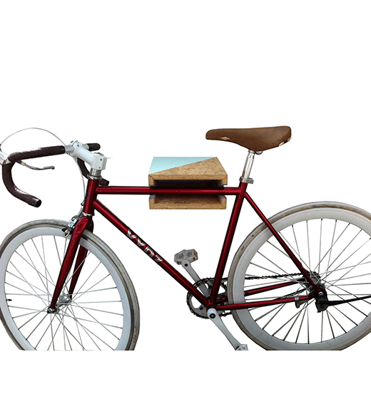 Houten fiets muurbeugel 5