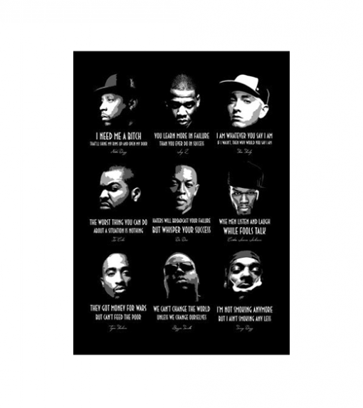 Hiphop Legends wandplaat