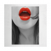 Red lips wandplaat