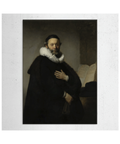 Rembrandt van Rijn - Portret Johannes Wtenbogaert wandplaat