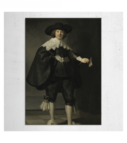 Rembrandt van Rijn - Portret Marten Soolmans wandplaat