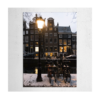 Sneeuwend Amsterdam wandplaat
