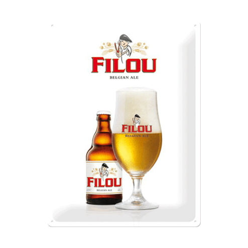 Filou bier - metalen bord