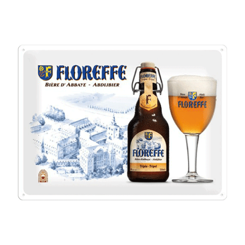 Floreffe Abdijbier - metalen bord