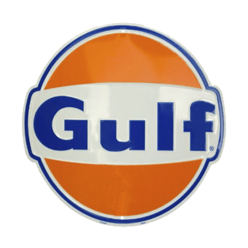 Gulf benzine - metalen bord