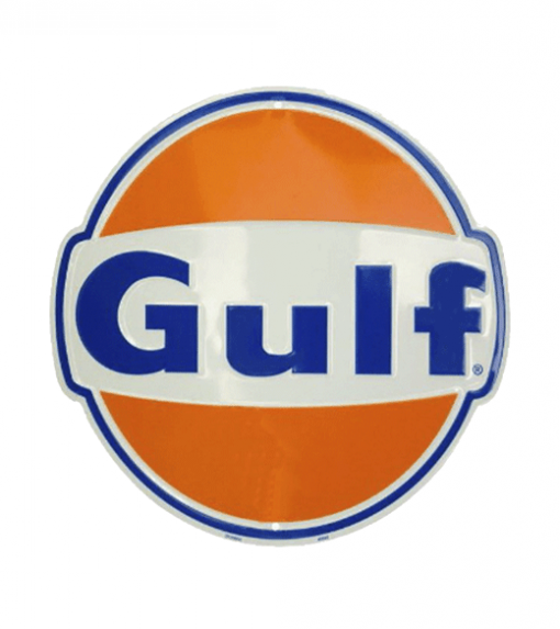 Gulf benzine - metalen bord