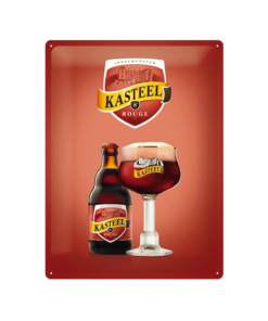 Kasteel rouge bier - metalen bord
