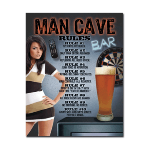 Mancave bord - Man Cave Rules 2.0