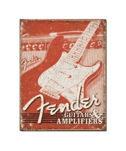 Fender gitaar - metalen bord