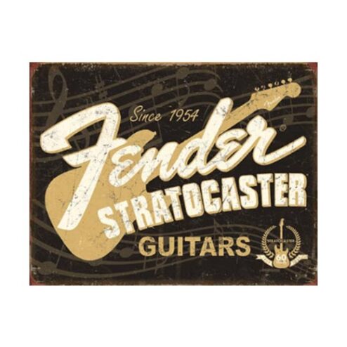 Fender stratocaster gitaar - metalen bord