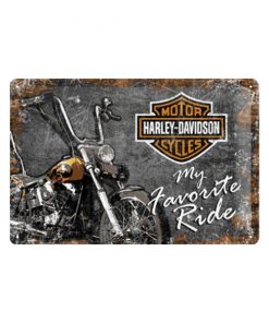Harley Davidson favorite ride - metalen bord