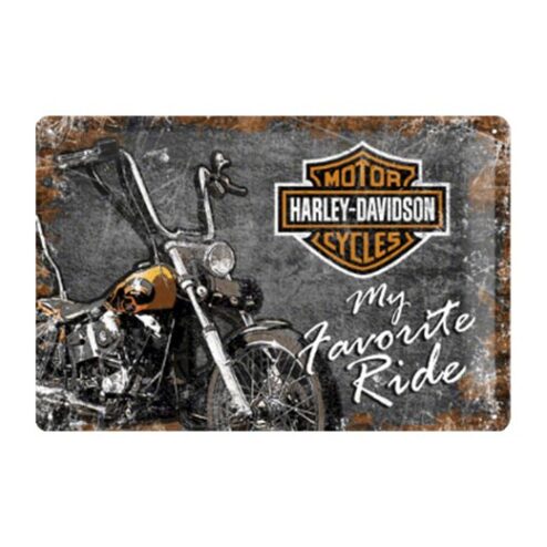 Harley Davidson favorite ride - metalen bord