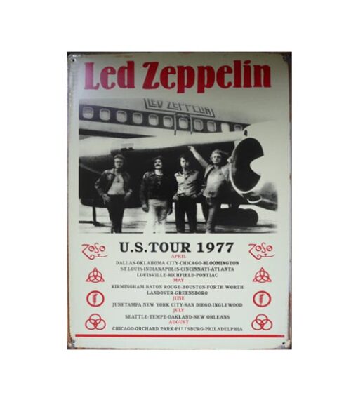 Zeppelin Tour - metalen bord