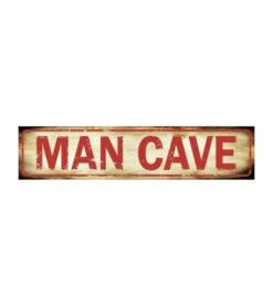 Straatnaam Man cave bord 10 x 45cm