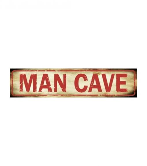 Straatnaam Man cave bord 10 x 45cm