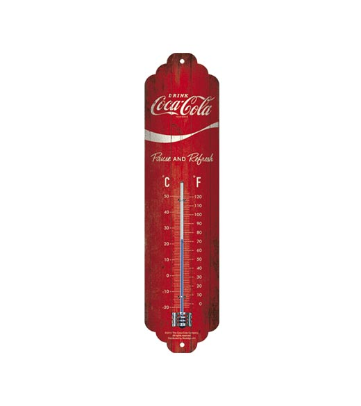 Te voet Neem de telefoon op Begin Thermometer binnen Coca Cola 