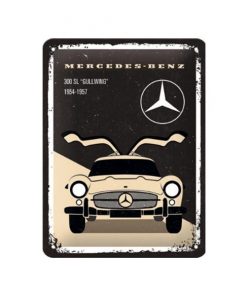 Mercedes Benz Gullwing - metalen bord