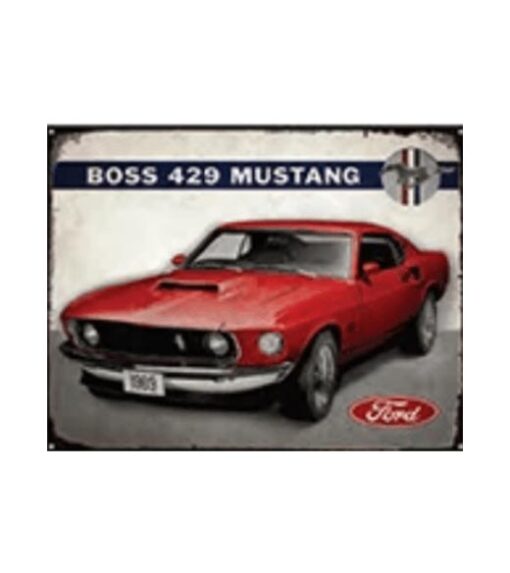 Boss 429 Mustang - metalen bord