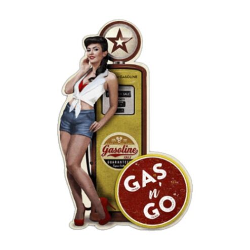 Gasoline Gas n Go - metalen bord