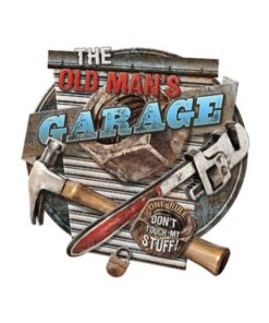 The Old Man's garage - metalen bord