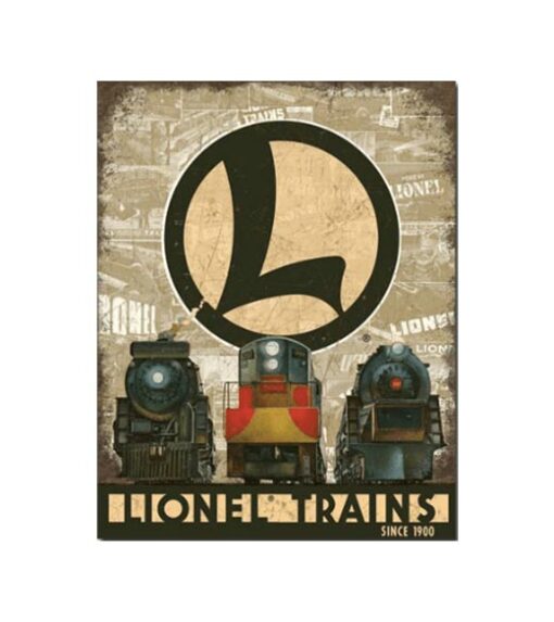 Lionel trains since 1900 - metalen bord
