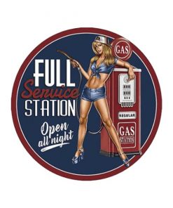 Gas station full service - metalen bord