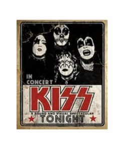 Kiss in concert - metalen bord
