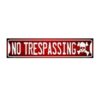 No trespassing straatbord 10 x 45cm