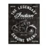 The legendary Indian Motorcycle - metalen bord