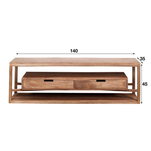 Tv meubel Warren 2 lades 140cm