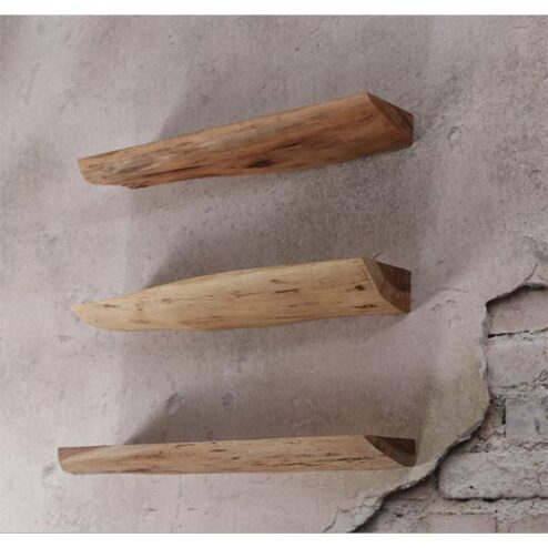 Wandplank hout Davis set van 3