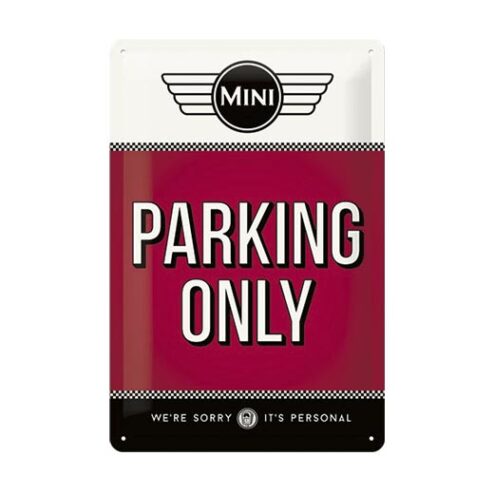 metalen parkeerbord Mini Cooper