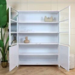 Buffetkast industrieel Trevor wit 140cm