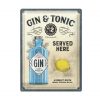 Gin tonic served here - metalen bord