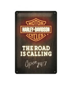 Harley Davidson the road is calling - metalen bord