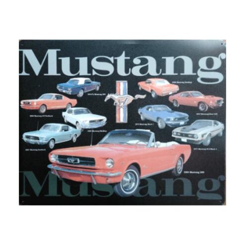 Ford Mustang modellen - metalen bord