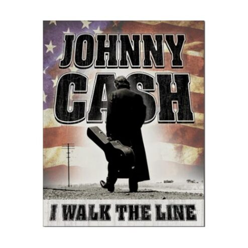 Johnny Cash USA - metalen bord