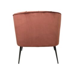 Velours fauteuil Klara rose