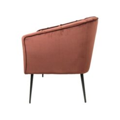 Velours fauteuil Klara rose