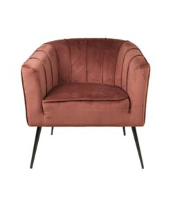 Velours fauteuil Klara rose