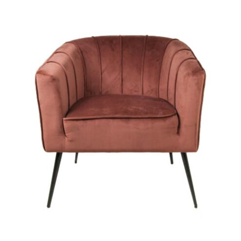 Velours fauteuil Klara rose