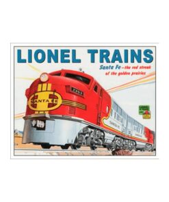 Lionel treinen santa fe - metalen bord