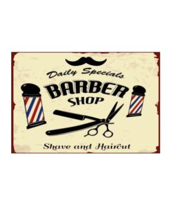 Daily specials barbershop - metalen bord