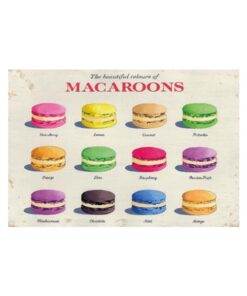 The beautiful colors of macaroons - metalen bord