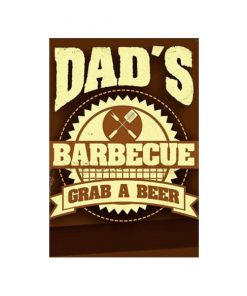Grab a beer Dad's BBQ - metalen bord