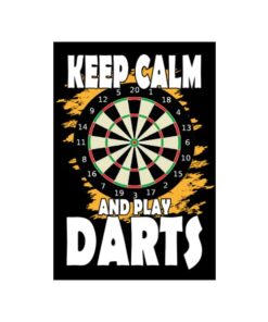 Keep calm and play darts - metalen bord