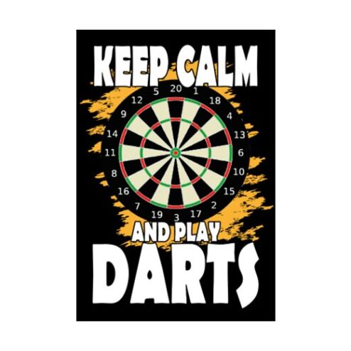 Keep calm and play darts - metalen bord