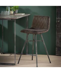 Maira velvet barstoel antraciet