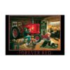 Tractor forever red - metalen bord