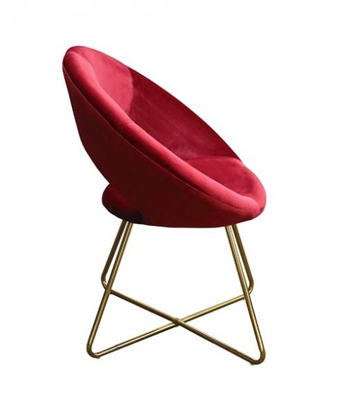 Bella velours fauteuil rood